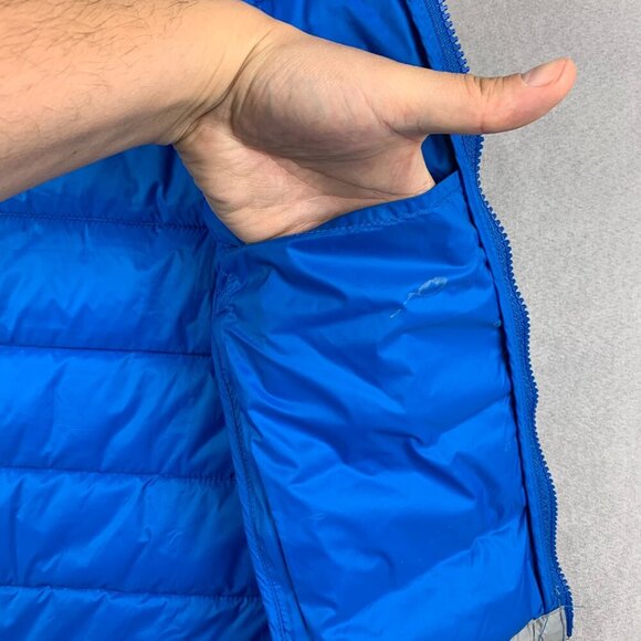 Johnnie-O Mens Hudson Vest Small Light Gray Full Zip Sleeveless Puffer Nylon - Picture 8 of 16